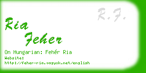ria feher business card